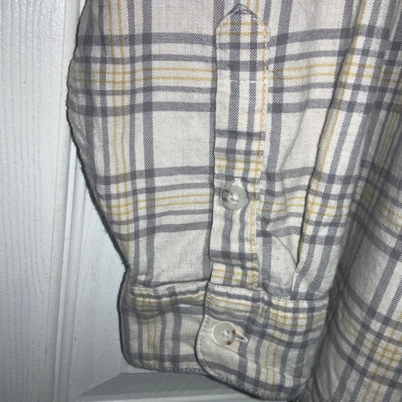 Uniqlo womens  lightweight plaid flannel button front shirt Sz L cotton - Picture 5 of 9